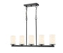 Millennium - 2725WG-MB - Five Light Linear Chandelier - Verlana - Matte Black