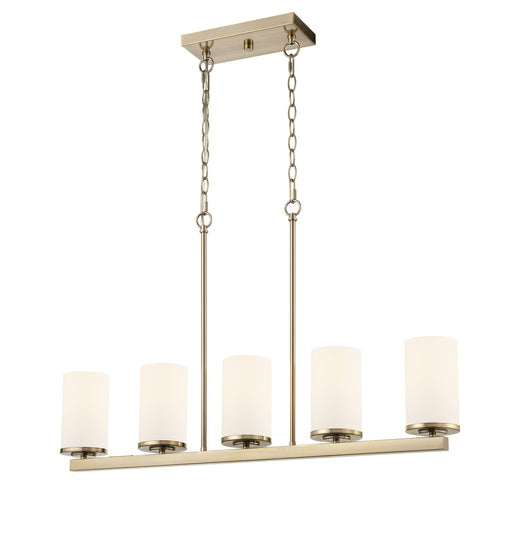 Millennium - 2725WG-MG - Five Light Linear Chandelier - Verlana - Modern Gold