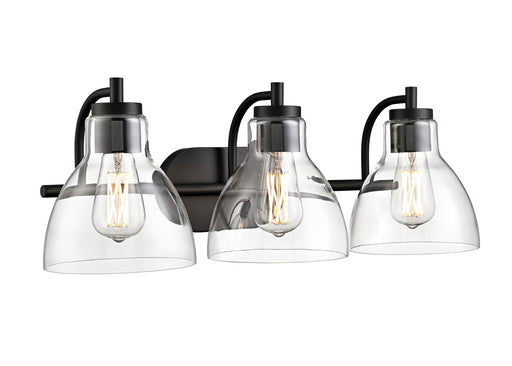 Knightsdale Three Light Vanity Matte Black