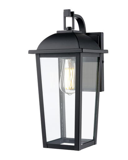 Houston One Light Outdoor Wall Lantern Powder Coated Black