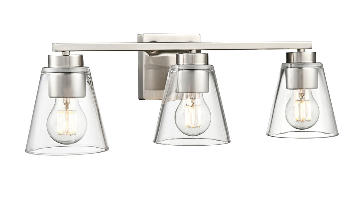 Millennium - 64003-BN - Three Light Vanity - Strayhan - Brushed Nickel