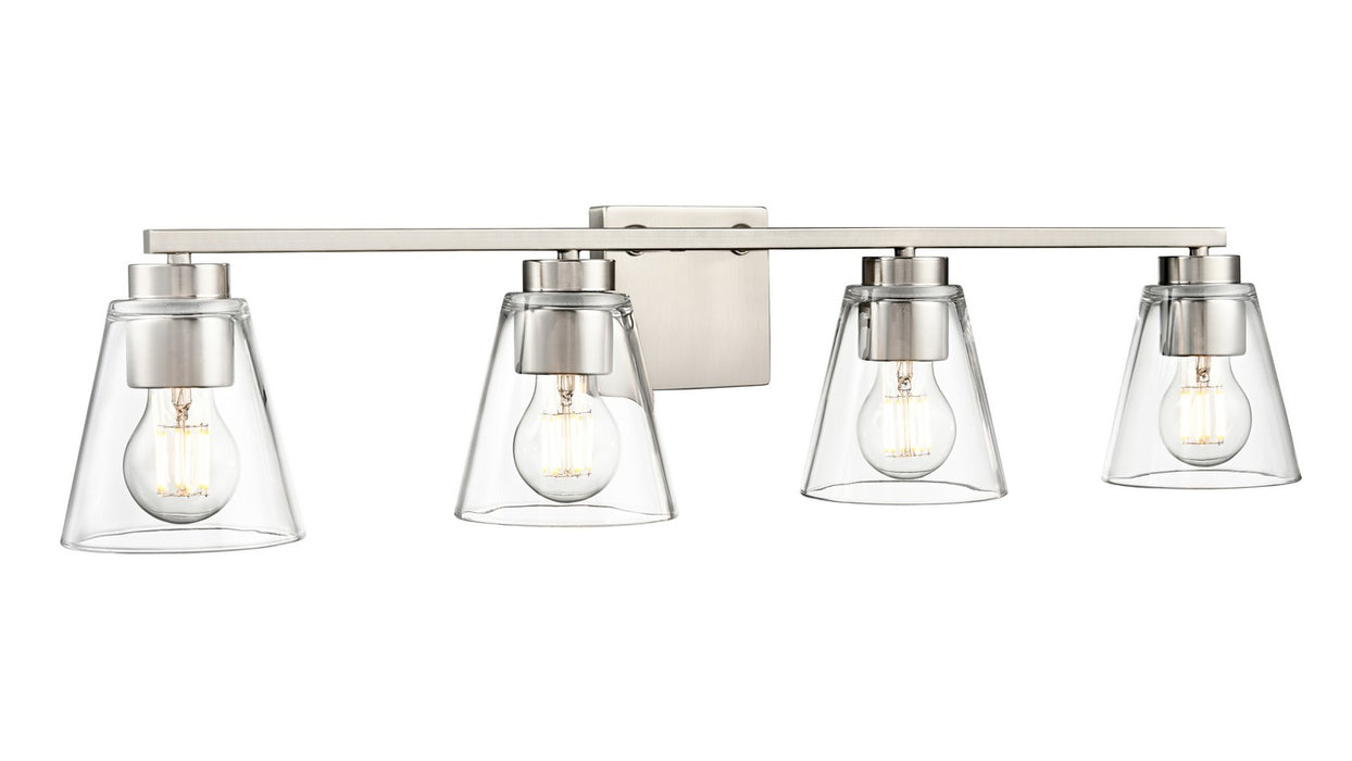 Millennium - 64004-BN - Four Light Vanity - Strayhan - Brushed Nickel