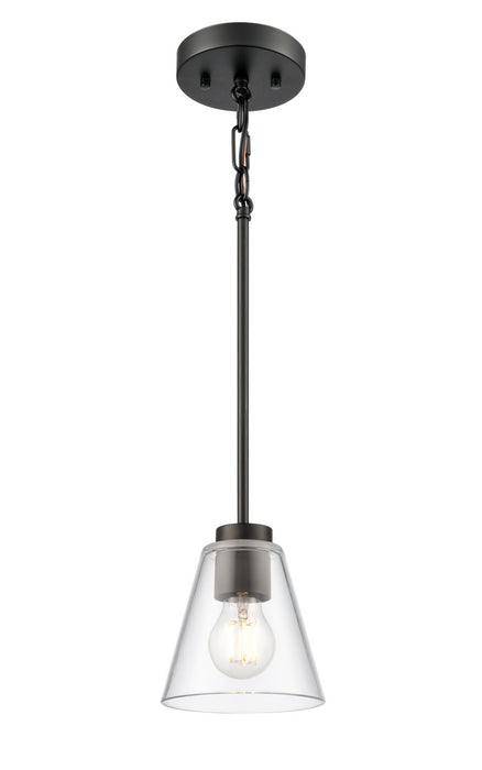 Millennium - 64101-MB - One Light Mini Pendant - Strayhan - Matte Black