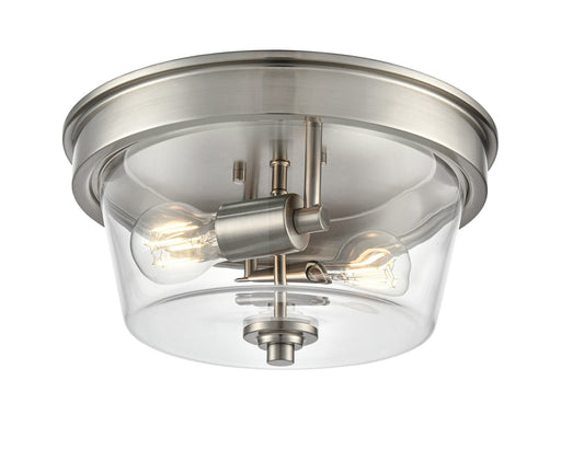 Millennium - 64102-BN - Two Light Flush Mount - Strayhan - Brushed Nickel