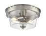 Millennium - 64102-BN - Two Light Flush Mount - Strayhan - Brushed Nickel