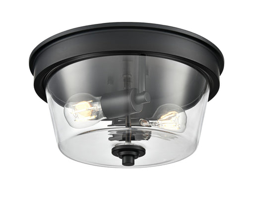 Millennium - 64102-MB - Two Light Flush Mount - Strayhan - Matte Black
