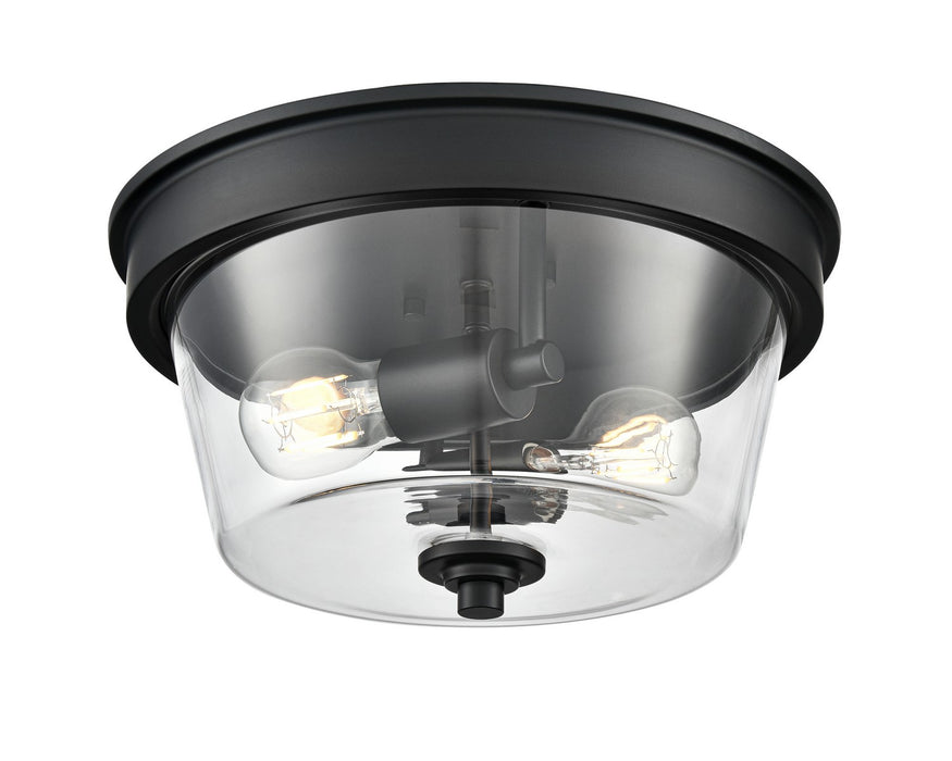 Millennium - 64102-MB - Two Light Flush Mount - Strayhan - Matte Black