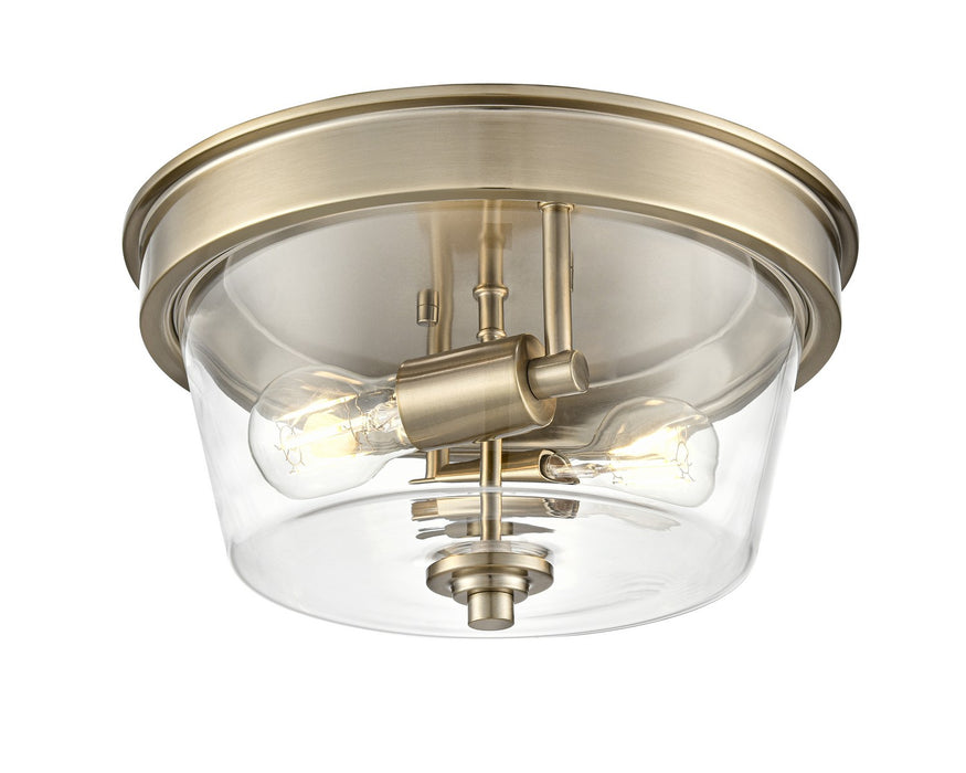 Millennium - 64102-MG - Two Light Flush Mount - Strayhan - Modern Gold