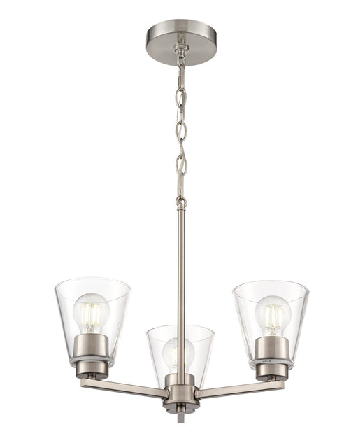 Millennium - 64103-BN - Three Light Chandelier - Strayhan - Brushed Nickel