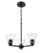 Millennium - 64103-MB - Three Light Chandelier - Strayhan - Matte Black