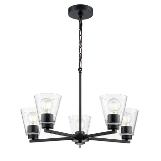 Strayhan Five Light Chandelier Matte Black