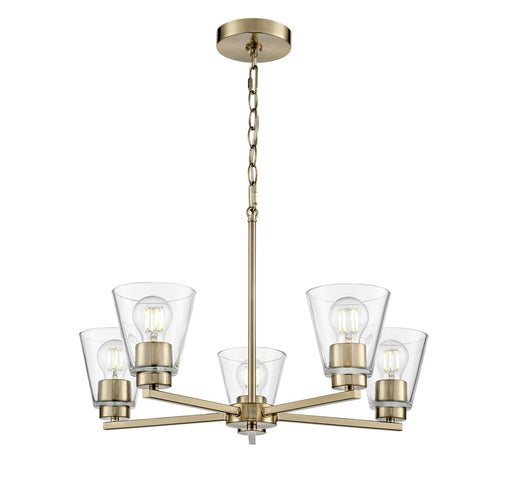 Millennium - 64105-MG - Five Light Chandelier - Strayhan - Modern Gold