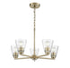 Millennium - 64105-MG - Five Light Chandelier - Strayhan - Modern Gold