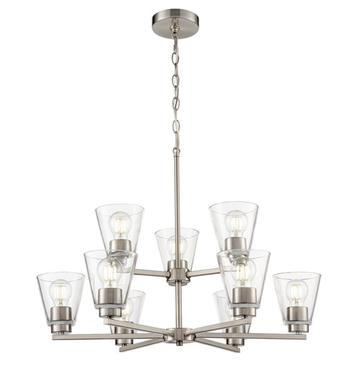 Millennium - 64109-BN - Nine Light Chandelier - Strayhan - Brushed Nickel