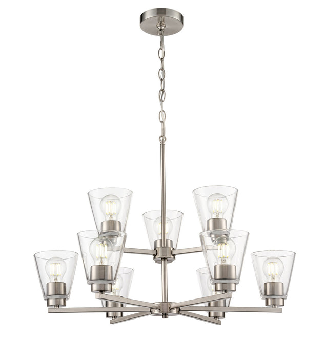 Millennium - 64109-BN - Nine Light Chandelier - Strayhan - Brushed Nickel