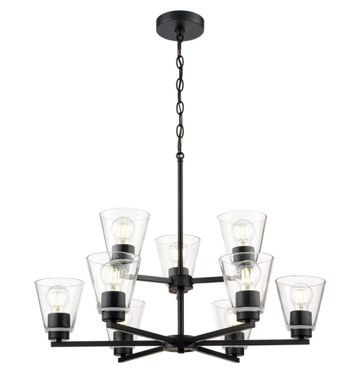 Millennium - 64109-MB - Nine Light Chandelier - Strayhan - Matte Black