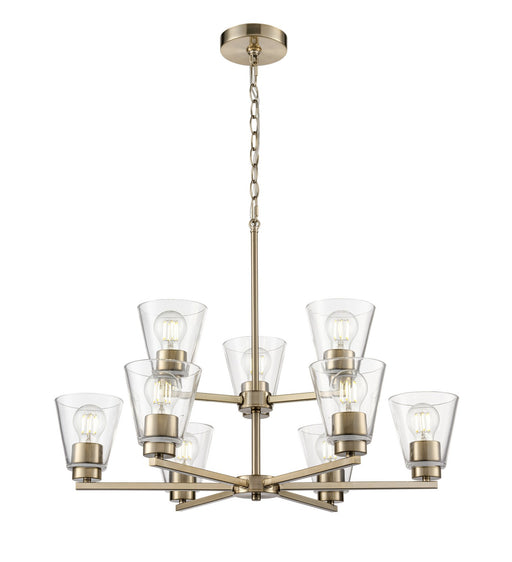 Millennium - 64109-MG - Nine Light Chandelier - Strayhan - Modern Gold