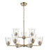 Millennium - 64109-MG - Nine Light Chandelier - Strayhan - Modern Gold