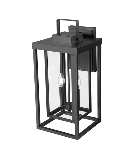 McDonough Two Light Outdoor Wall Lantern Powder Coated Black