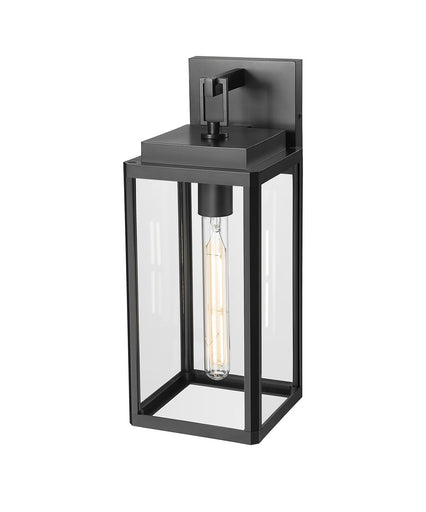 Alpharetta One Light Outdoor Wall Lantern Powder Coated Black