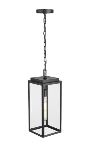 Alpharetta One Light Outdoor Hanging Lantern Powder Coated Black