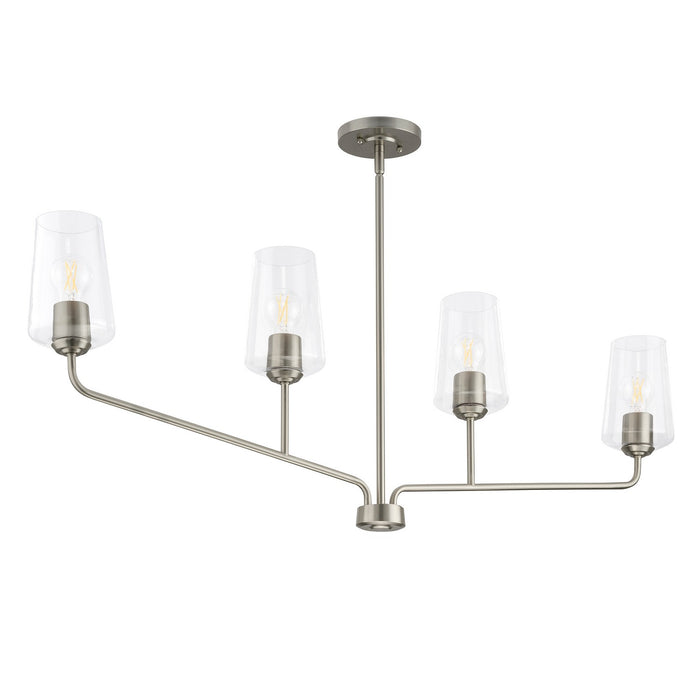 Progress Lighting - P400441-009 - Four Light Linear Chandelier - Celino - Brushed Nickel