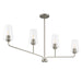 Progress Lighting - P400441-009 - Four Light Linear Chandelier - Celino - Brushed Nickel