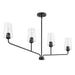 Progress Lighting - P400441-031 - Four Light Linear Chandelier - Celino - Black