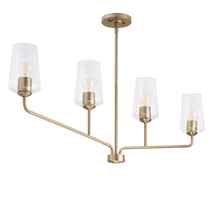 Progress Lighting - P400441-177 - Four Light Linear Chandelier - Celino - Champagne Bronze