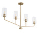 Progress Lighting - P400441-177 - Four Light Linear Chandelier - Celino - Champagne Bronze