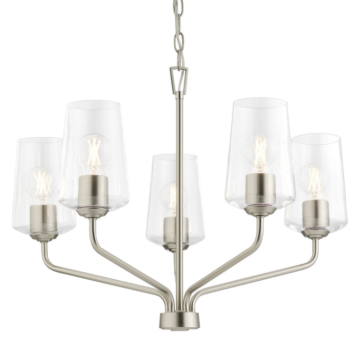 Progress Lighting - P400442-009 - Five Light Chandelier - Celino - Brushed Nickel