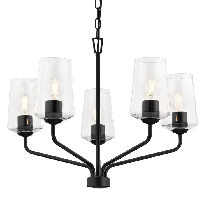 Progress Lighting - P400442-031 - Five Light Chandelier - Celino - Black