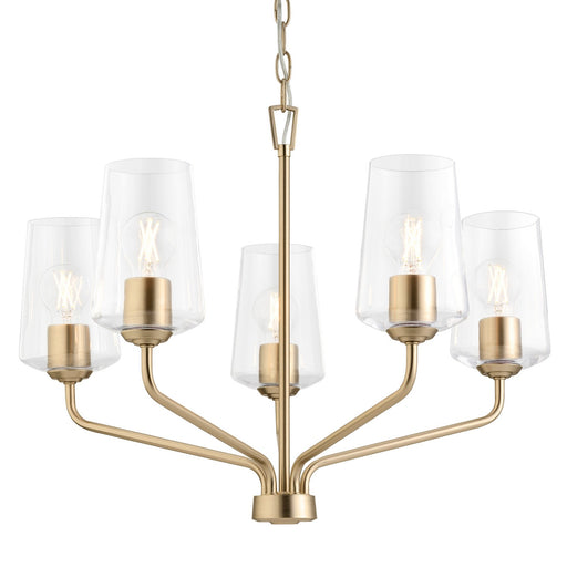 Celino Five Light Chandelier Champagne Bronze