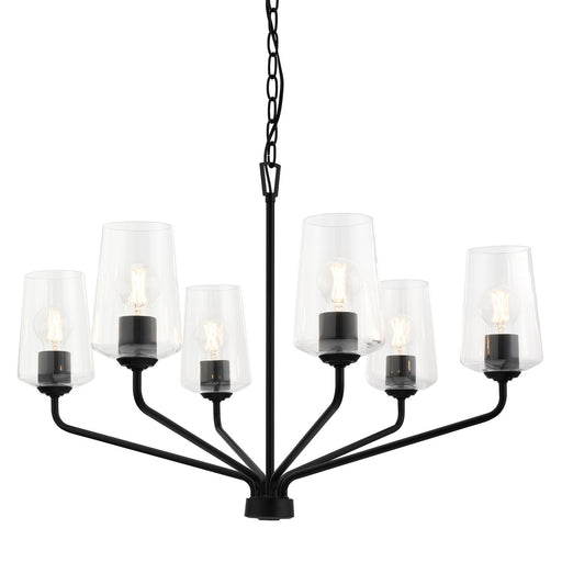 Celino Six Light Chandelier Black