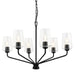 Progress Lighting - P400443-031 - Six Light Chandelier - Celino - Black