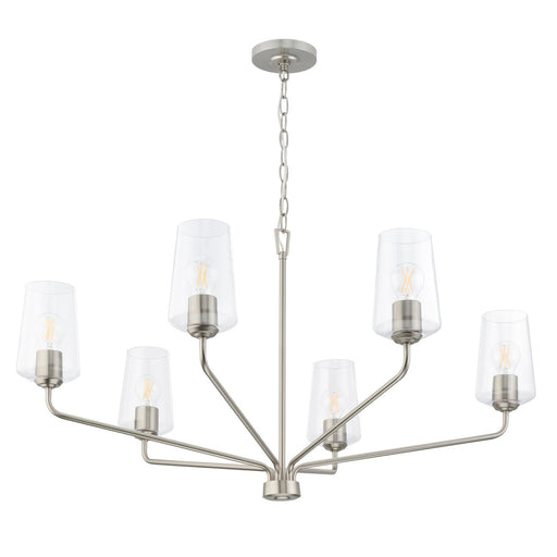Celino Six Light Chandelier Brushed Nickel