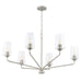 Progress Lighting - P400444-009 - Six Light Chandelier - Celino - Brushed Nickel