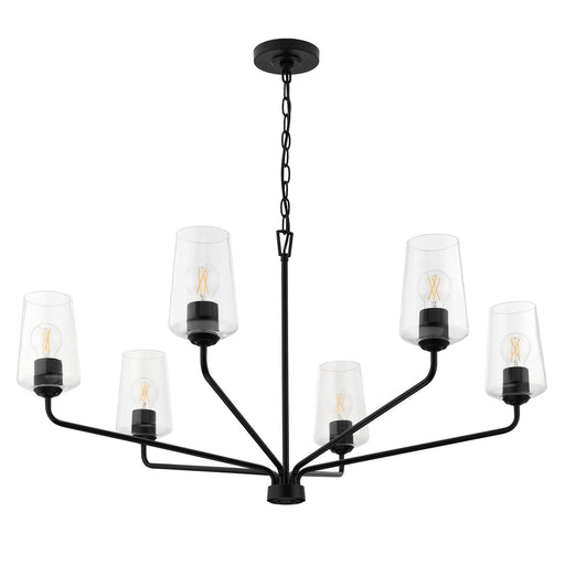 Celino Six Light Chandelier Black
