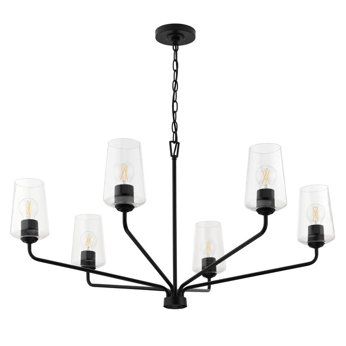 Progress Lighting - P400444-031 - Six Light Chandelier - Celino - Black