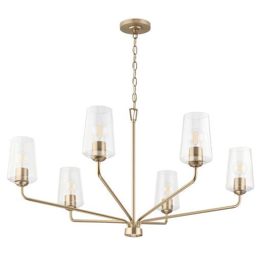 Celino Six Light Chandelier Champagne Bronze