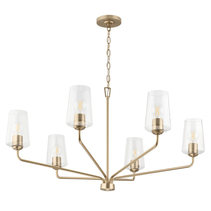 Progress Lighting - P400444-177 - Six Light Chandelier - Celino - Champagne Bronze