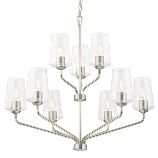 Celino Nine Light Chandelier Brushed Nickel