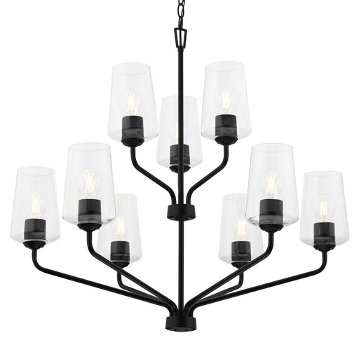 Progress Lighting - P400445-031 - Nine Light Chandelier - Celino - Black
