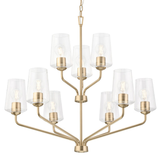 Celino Nine Light Chandelier Champagne Bronze