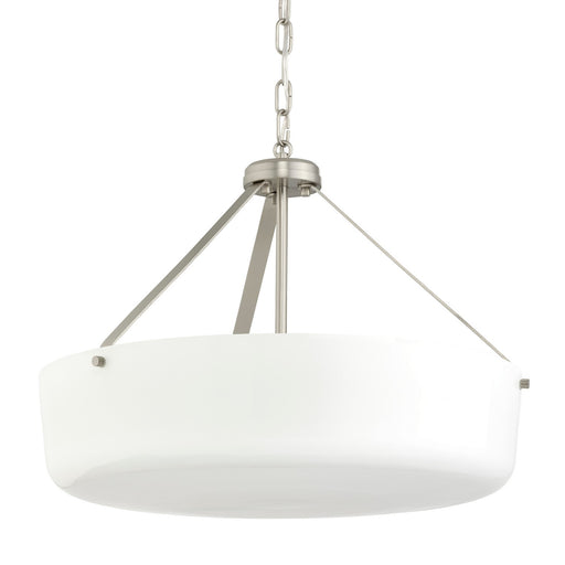 Lieon Three Light Convertible Pendant Brushed Nickel