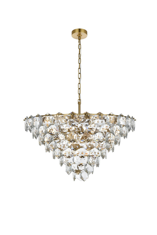 Elegant Lighting - 1050D32SG - 15 Light Chandelier - Adaline - Satin Gold