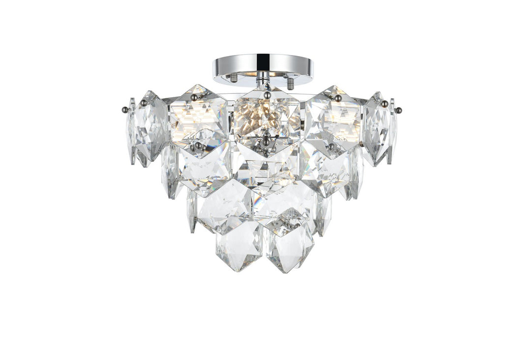 Elegant Lighting - 1050F16C - Six Light Flush Mount - Adaline - Chrome