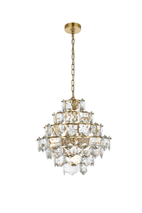 Elegant Lighting - 1050G20SG - 11 Light Chandelier - Adaline - Satin Gold