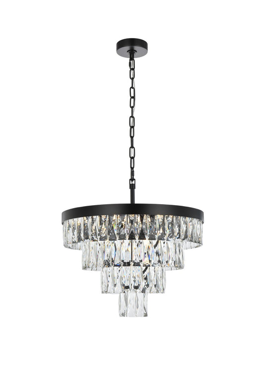 Elegant Lighting - 1060D20BK - Ten Light Chandelier - Josephine - Black