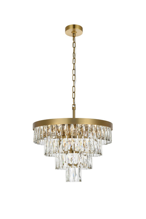 Elegant Lighting - 1060D20SG - Ten Light Chandelier - Josephine - Satin Gold